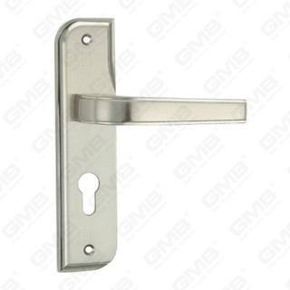 Maniglia della porta Tirare la maniglia della porta in legno Hardware maniglia della porta su piastra per serratura da infilare con maniglia della piastra della porta in lega di zinco o acciaio (CM572-C120-K)