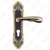 Maniglie in ottone Maniglia per porta in legno Maniglia per porta su piastra per serratura da infilare (B-PM9080M-CF)
