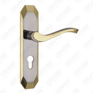 Maniglia della porta Tirare la maniglia della porta in legno Hardware maniglia della porta della serratura sulla piastra per serratura da infilare dalla maniglia della piastra della porta in lega di zinco o acciaio (CM569-C13-KJ)