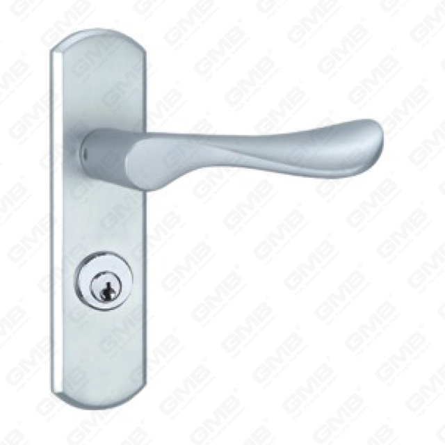Maniglia per porta in alluminio ossigenato su maniglia per porta piastra piastra (G377-G80)