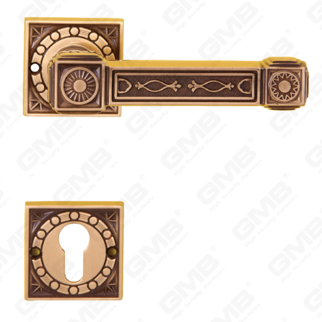 Maniglie per porte mobili in ottone massiccio antico di buona qualità (B-RM9235-OG)