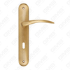 Maniglie in ottone Maniglia per porta in legno Maniglia per porta su piastra per serratura da infilare (B-PM112.92-AB)