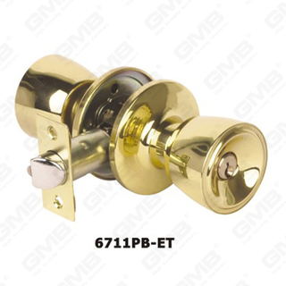Serratura a manopola tubolare standard ANSI ad alta sicurezza Serratura a manopola tubolare a chiave quadrata (6711PB-ET)