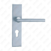 Manico della porta in alluminio ossigenato sulla maniglia della porta della piastra (G475-G25)