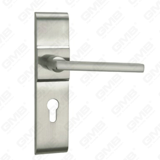Maniglia della porta Tirare la maniglia della porta in legno Hardware maniglia della porta su piastra per serratura da infilare con maniglia della piastra della porta in lega di zinco o acciaio (CM573-C25-N)