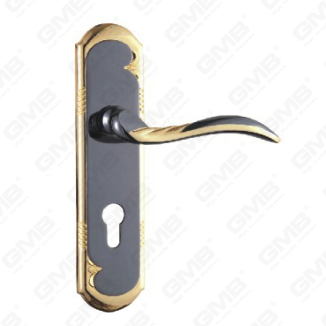 Maniglia della porta Tirare la maniglia della porta in legno Hardware maniglia della porta sulla piastra per serratura da infilare dalla maniglia della piastra della porta in lega di zinco o acciaio (ZM83238-HG)