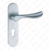 Maniglia per porta in alluminio ossigenato su maniglia per porta piastra piastra (G402-G80)