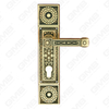 Maniglie in ottone Maniglia per porta in legno Hardware Maniglia per porta su piastra per serratura da infilare (B-PM9285M-CF)