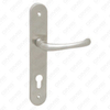 Maniglia per porta in alluminio ossigenato su piastra maniglia per porta (215B)