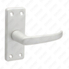 Maniglia per porta in alluminio ossigenato su piastra maniglia per porta (31044)