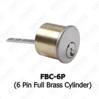 Cilindro in ottone pieno standard a 6 pin con catenaccio ANSI grado 3 standard (FBC-6P)