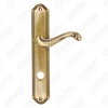 Maniglie in ottone Maniglia per porta in legno Hardware Maniglia per porta su piastra per serratura da infilare (B-PM1905-AB)