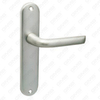 Maniglia per porta in alluminio ossigenato su piastra maniglia per porta (8033)