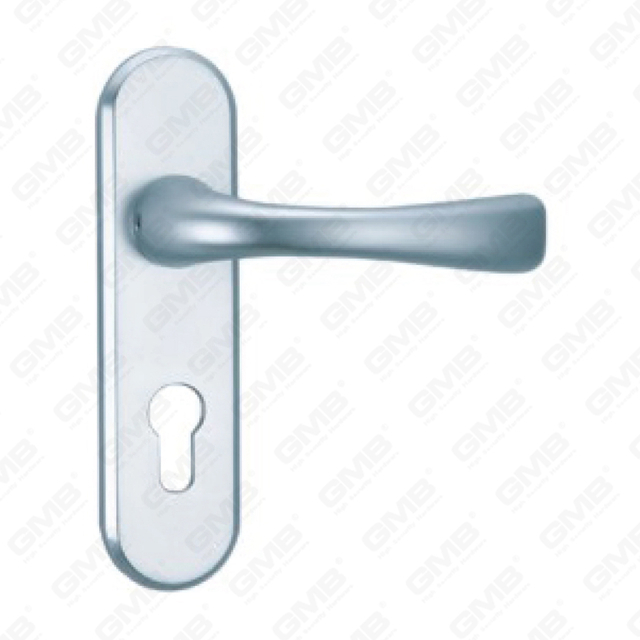 Maniglia per porta in alluminio ossigenato su maniglia per porta piastra piastra (G392-G86)