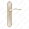 Maniglie in ottone Maniglia per porta in legno Hardware Maniglia per porta su piastra per serratura da infilare (B-PM100.92-SN)