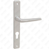 Maniglia per porta in alluminio ossigenato su piastra maniglia per porta (214C)