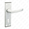 Maniglia per porta in alluminio ossigenato su piastra maniglia per porta (31122)