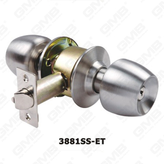 Soddisfa la serratura tubolare con manopola cilindrica ANSI A156.2 grado 3 (3881SS-ET)