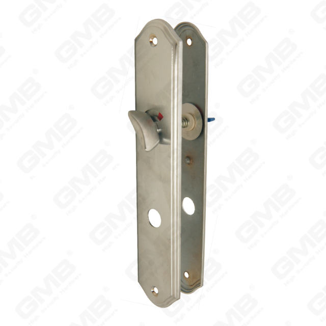 Maniglie in ottone Maniglia per porta in legno Maniglia per porta su piastra per serratura da infilare (B-Y6610-SC)