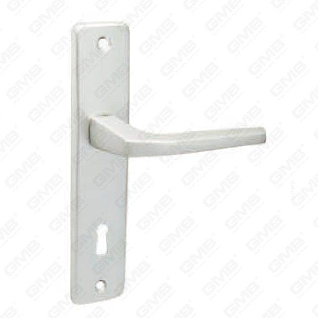 Maniglia per porta in alluminio ossigenato su piastra maniglia per porta (9015F)