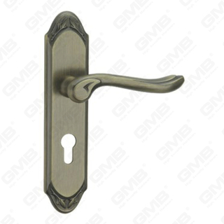 Maniglia della porta Tirare la maniglia della porta in legno Hardware maniglia della porta della serratura sulla piastra per serratura da infilare dalla maniglia della piastra della porta in lega di zinco o acciaio (CM577-C100-DAB)